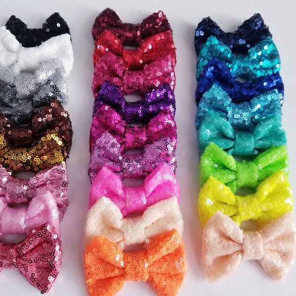 3 inch SEQUIN HAIR BOW, sequin bow, diy bow, diy hair bow, hair bow supplies, hairbow supplies, diy hairbow, diy headband, unfinished bows