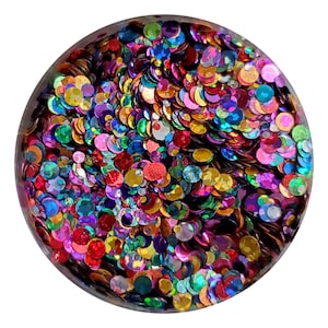 Issa Party Glitter Dots glitter sfusi, glitter in poliestere, glitter per bicchieri, animali domestici, glitter grossi, corpo, resina, unghie, arcobaleno colorato