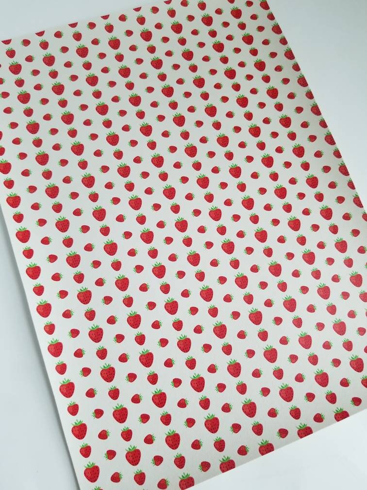 Strawberry Pattern ☆ Pattern Vinyl, Faux Leather