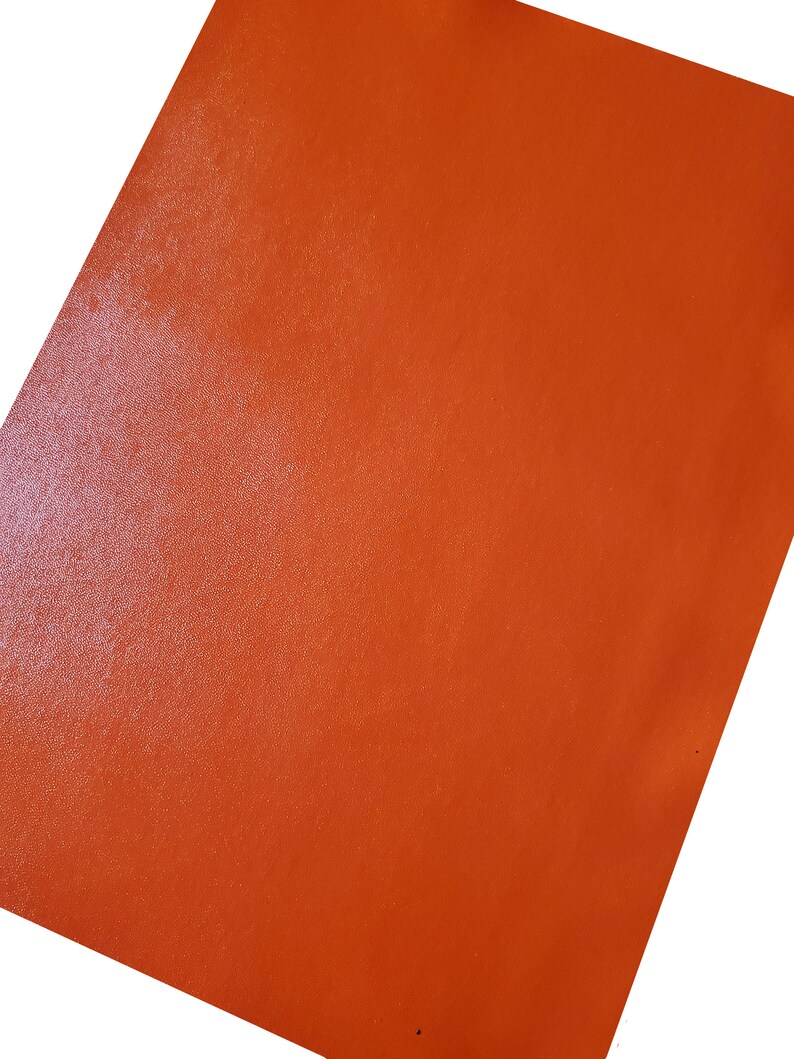 TEXAS ORANGE Smooth Faux Leather Sheet 8x11 Faux Leather Etsy