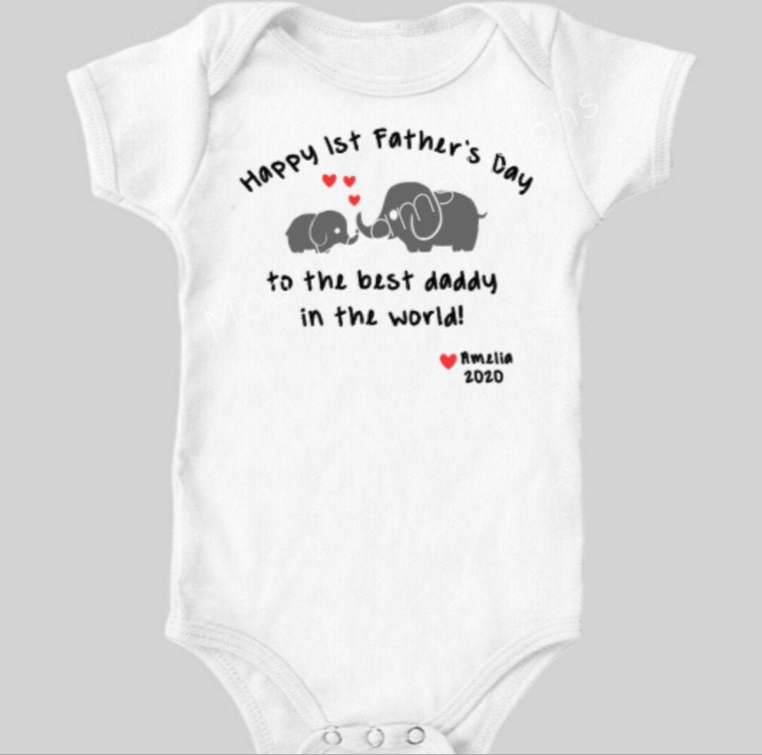 Happy 1st Fathers Day Outfit Elephant Outfit Happy 1st - Etsy