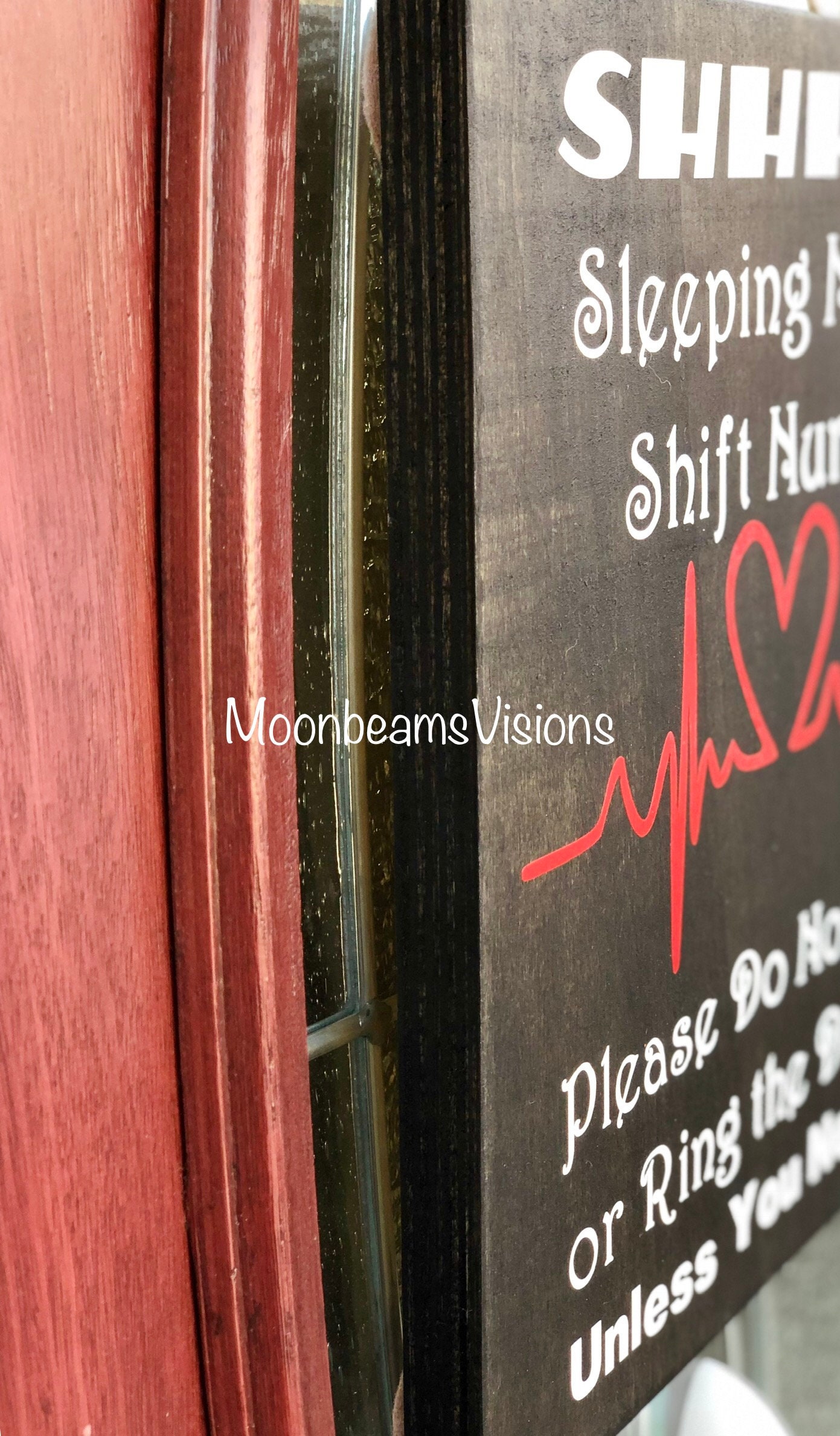 Cartello In Legno Per Infermiere 'Non Disturbare' – Divertente Targa Da Porta Con Scritta Infermiera Che Dorme, Turno Di Notte, Decorazione 20,3x30,5 Cm