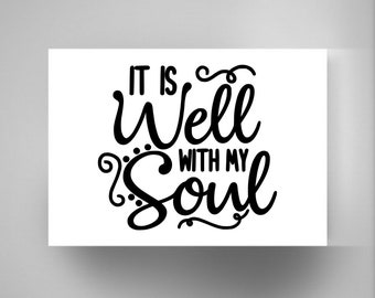 Está bien con mi signo del alma, está bien con mi alma lienzo, está bien con mi alma imagen, letrero de pared, letrero de pared para sala de estar