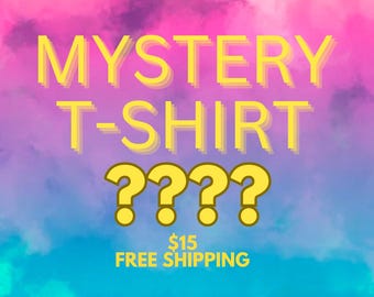 Mystery shirt, adult mystery tshirt, mystery tee, free shipping, mystery grab bag