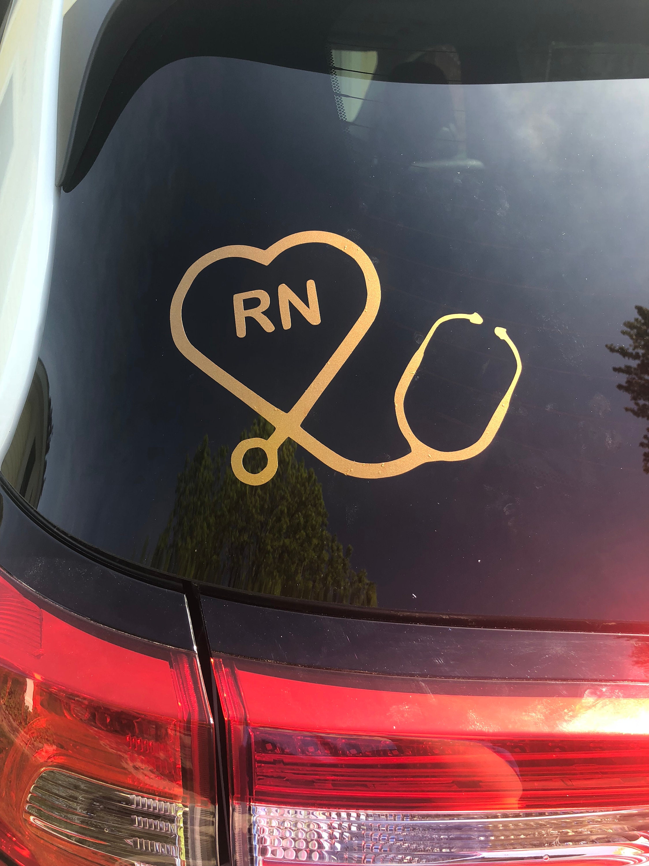 Stethoscope Decal Nurse Decal Stethoscope Car Decal Nurse Etsy