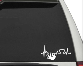 Vinyl Decal Elephant Heartbeat Life Design In Black, White Or Gray - Foto 3