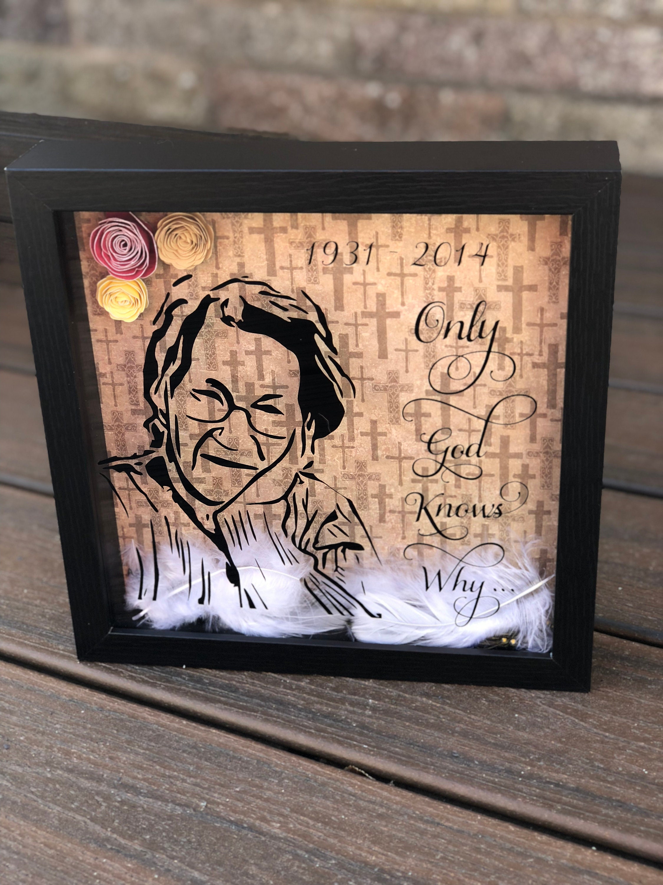Personalized Shadow Box Shadow Box Memorial Personalized Etsy
