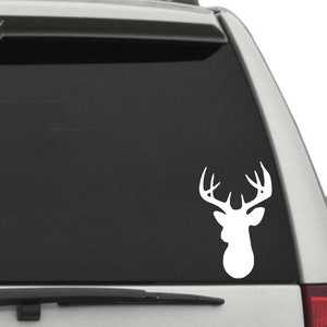 Buck decal, buck window decal, whitetail buck car decal, deer decal, hunting decal, gift for hunter, deer head decal, window sticker