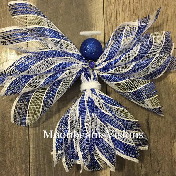 Blaue und weiße Deko mesh, Engel, Engel-Dekor, Weihnachtsengel, alltäglichen Engel, Deko-Netz-Engel
