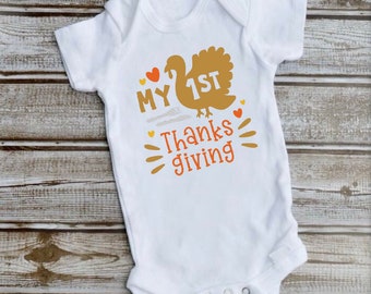 Erste Thanksgiving Shirt, Babys erste Thanksgiving Shirt, mein erstes Thanksgiving Outfit, 1. Thanksgiving Shirt, Thanksgiving Body