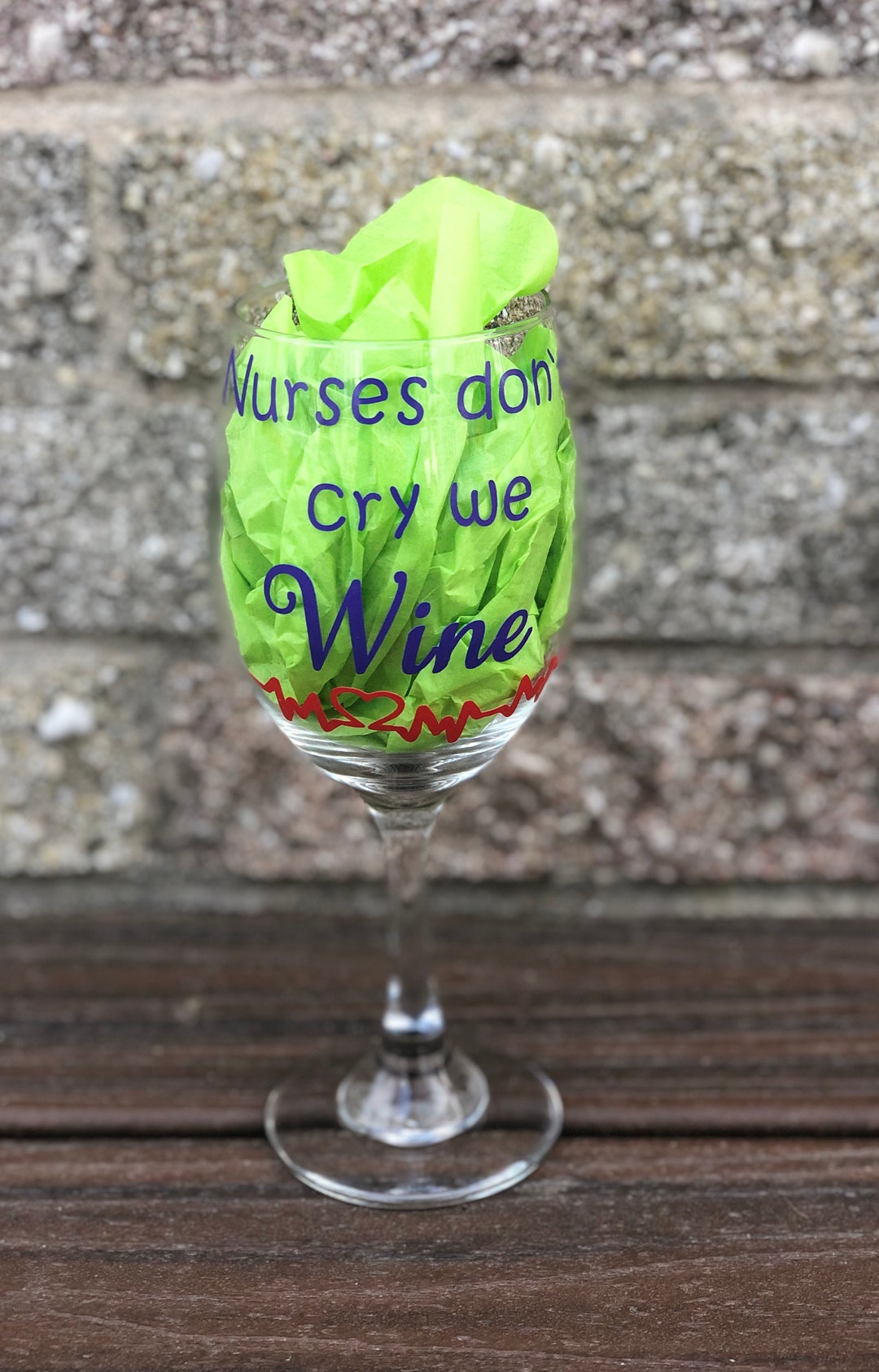 Nurse Wine Glass, Nurse Wine Glasses, Nurse Gift, Custom Wine Glass