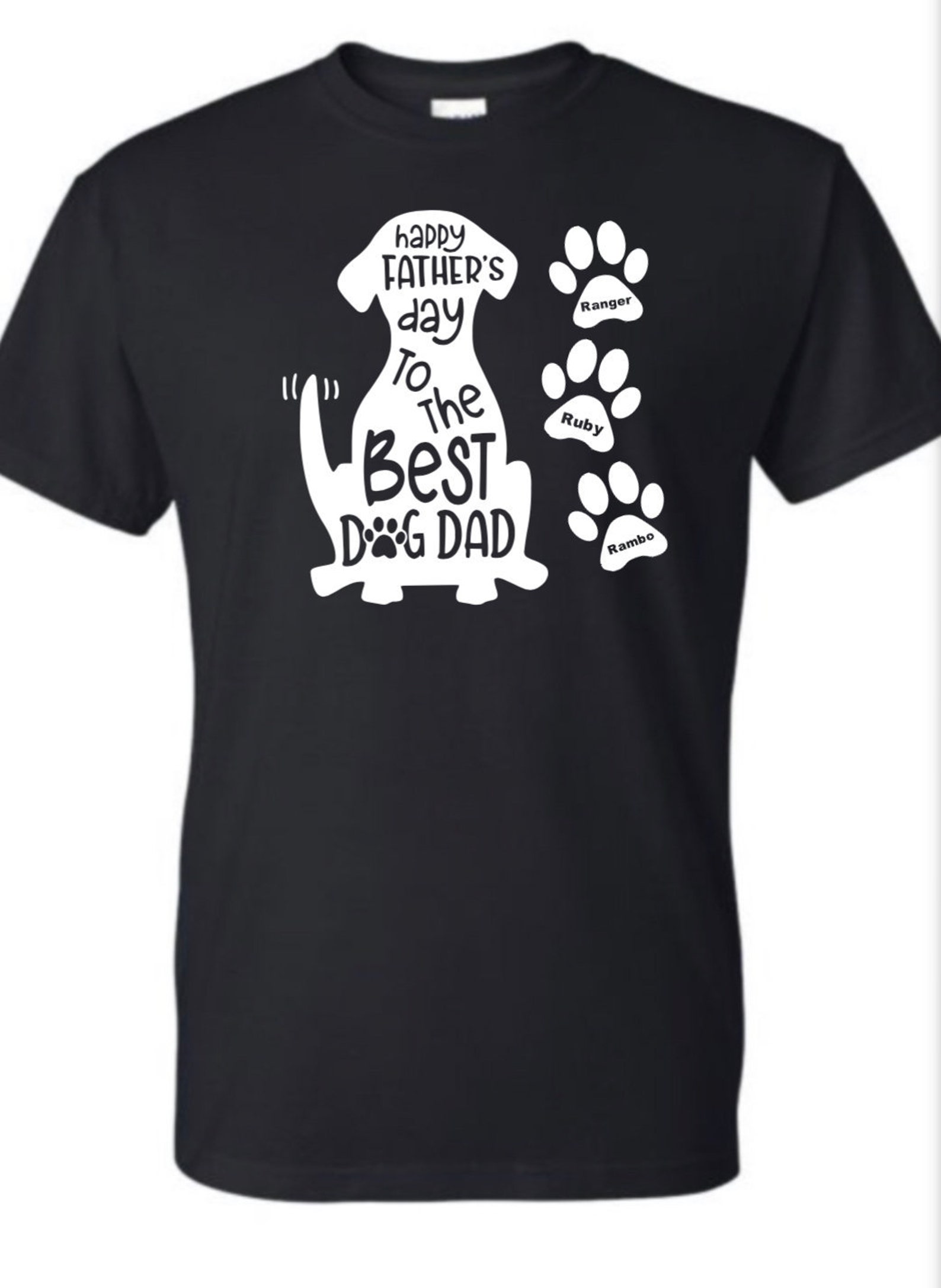 Personalized Dog Dad Shirt Personalized Best Dog Dad Shirt Etsy