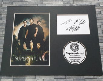 Supernatural Limited Edition Signed Autograph Display - Mounted, 8x6