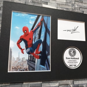 Tom Holland Signed Autograph Display Spider-man The Avengers Limited Edition 8x6 Inches Fully Mounted and Ready To Be Framed image 2