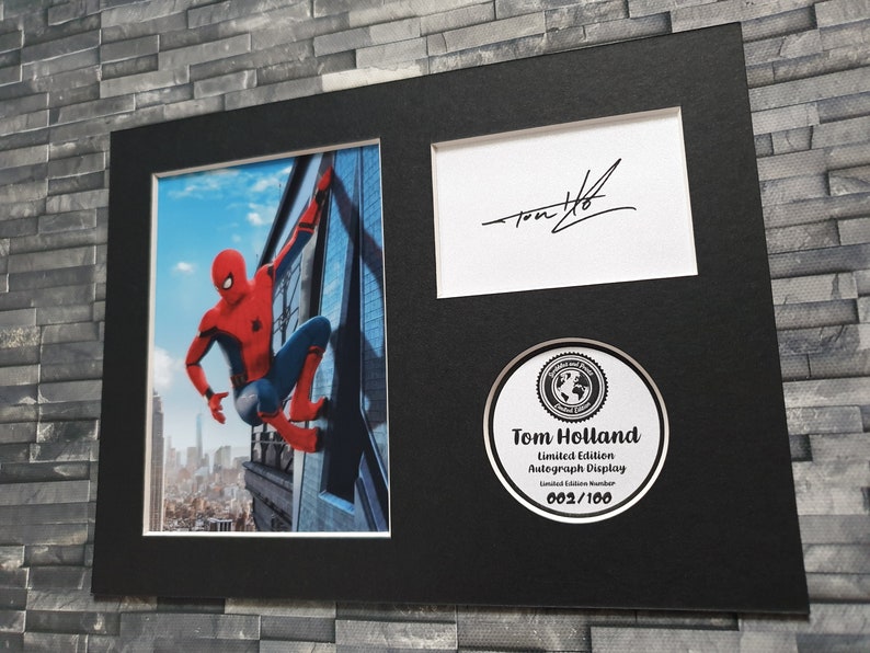 Tom Holland Signed Autograph Display Spider-man The Avengers Limited Edition 8x6 Inches Fully Mounted and Ready To Be Framed image 3