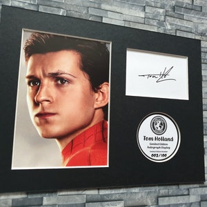 Tom Holland Signed Autograph Display Spider-man The Avengers Limited Edition 8x6 Inches Fully Mounted and Ready To Be Framed image 5