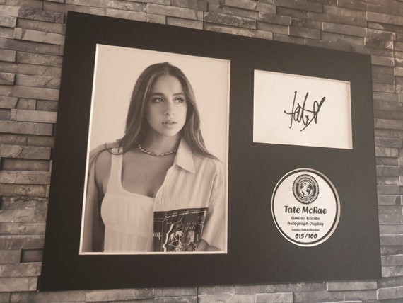 Tate Mcrae Limited Edition Signed Autograph Display - Mounted, 8x6