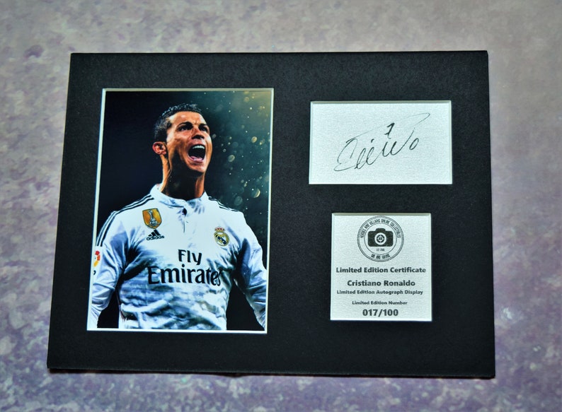 Cristiano Ronaldo Signed Autograph Display Fully Mounted And Etsy