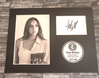 Tate McRae Limited Edition Signed Autograph Display - Mounted, 8x6