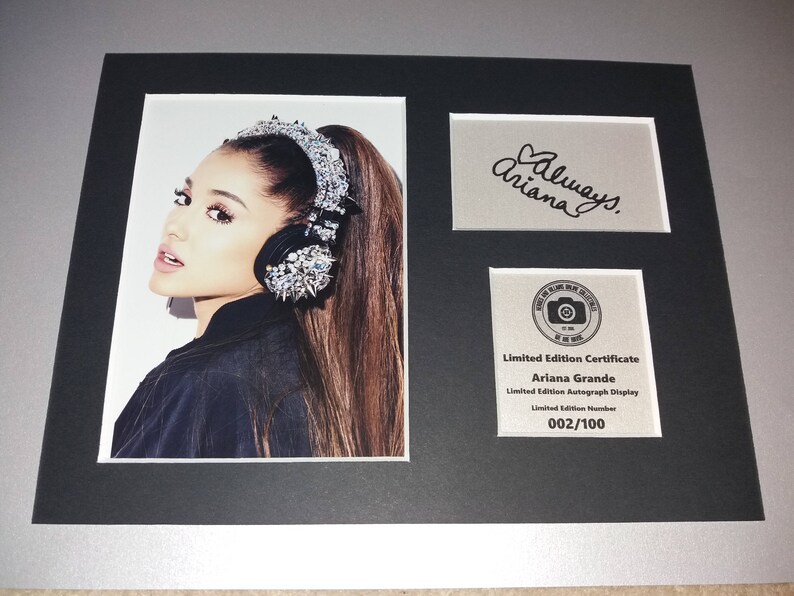 Ariana Grande Signed Autograph Display Fully Mounted and Etsy