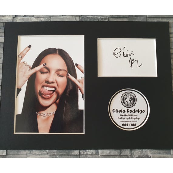 Olivia Rodrigo Limited Edition Signed Autograph Display - Mounted