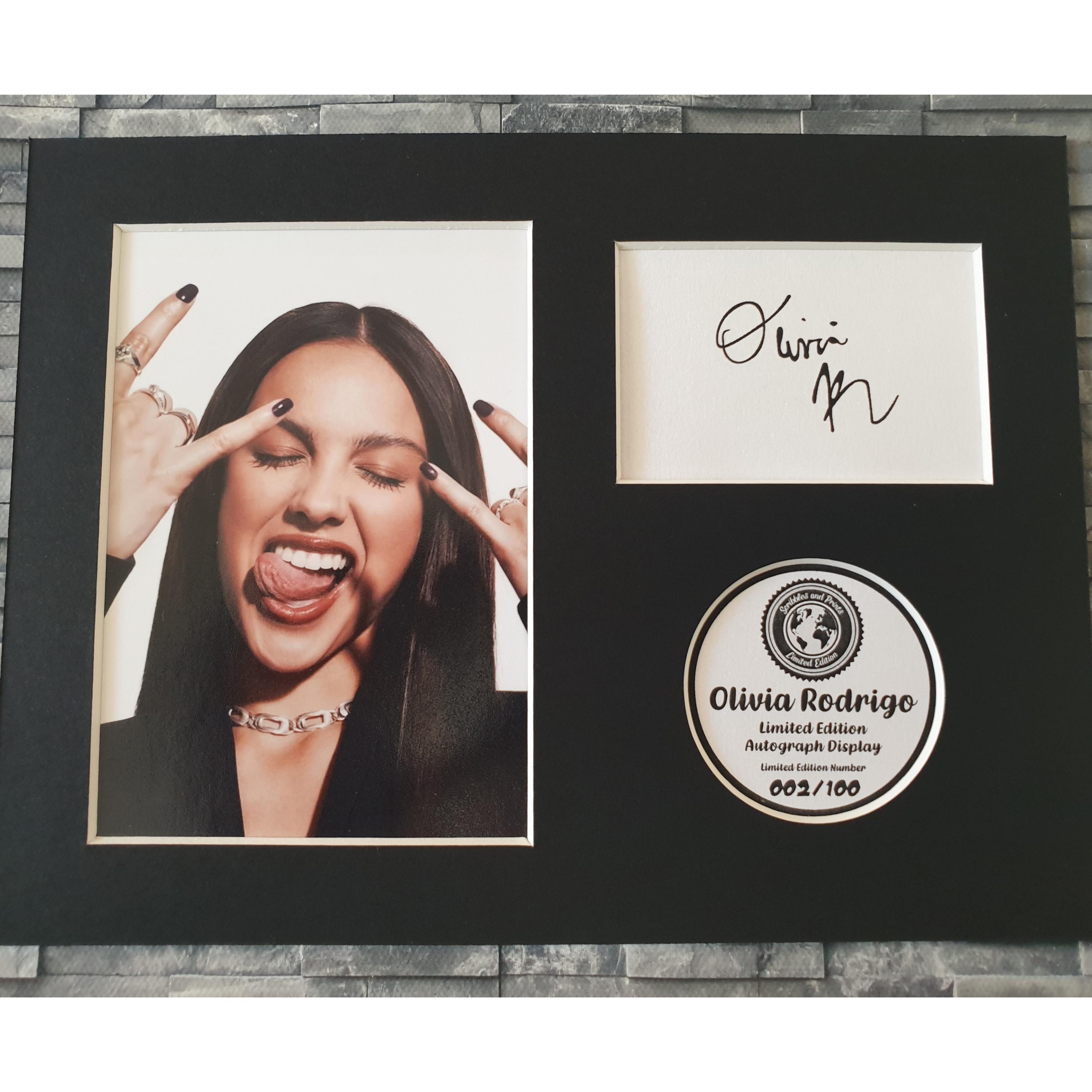 Olivia Rodrigo Limited Edition Signed Autograph Display - Mounted