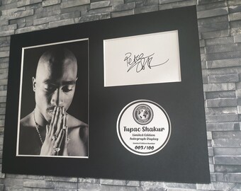 Tupac Shakur - 2pac - Limited Edition Signed Autograph Display Tupac Shakur - 2pac - Limited Edition Signed Autograph Display