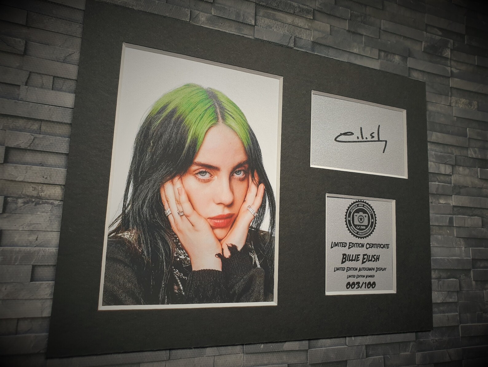 Billie Eilish Signed Autograph Display Mounted And Ready Etsy