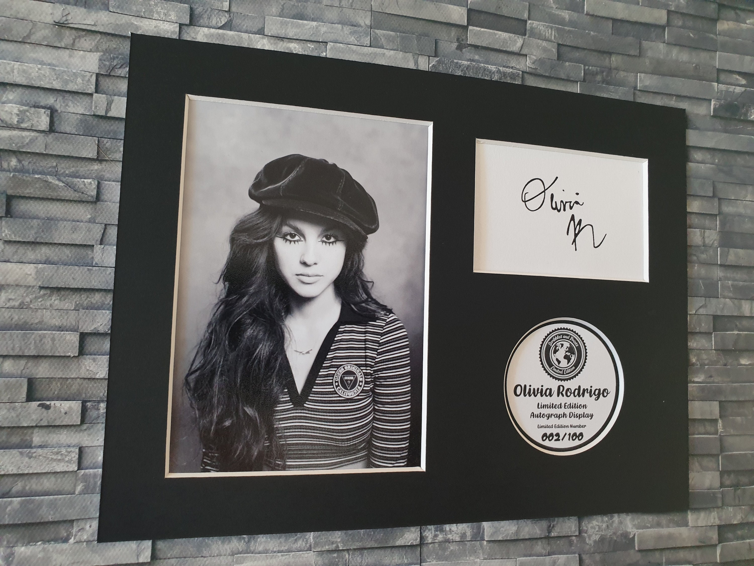 Olivia Rodrigo Limited Edition Signed Autograph Display - Mounted