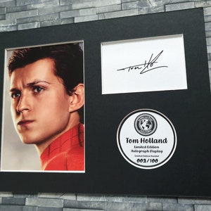 Tom Holland Signed Autograph Display Spider-man The Avengers Limited Edition 8x6 Inches Fully Mounted and Ready To Be Framed image 6