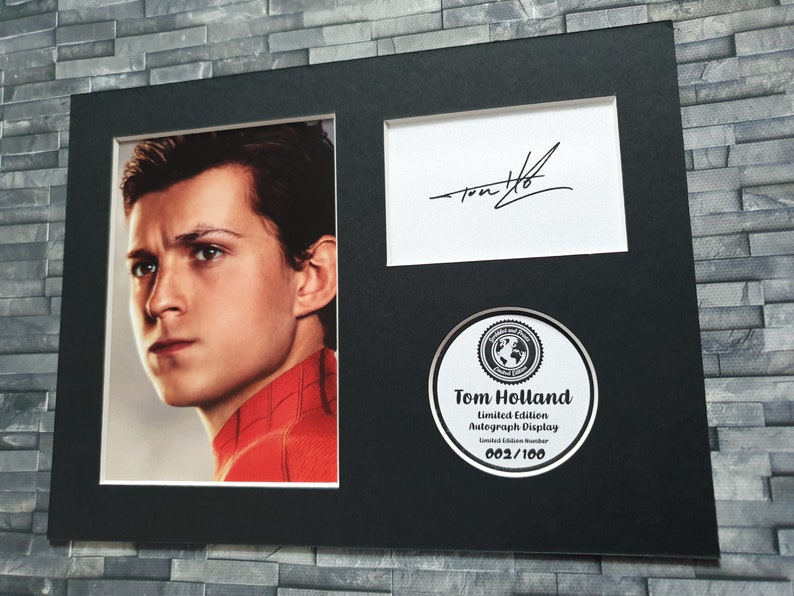 Tom Holland Signed Autograph Display Spider-man The Avengers Limited Edition 8x6 Inches Fully Mounted and Ready To Be Framed image 6