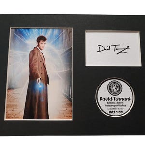 David Tennant - Doctor Who - Limited Edition Signed Autograph Display - Mounted, 8x6 image 2