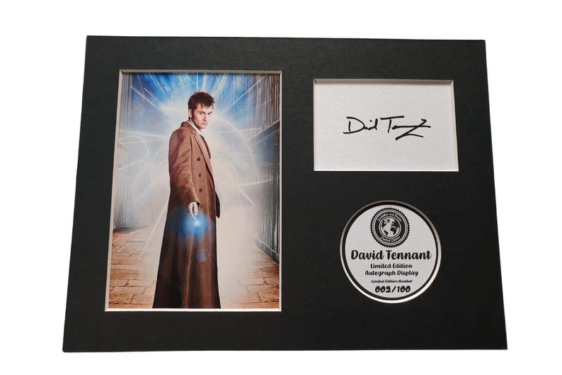 David Tennant - Doctor Who - Limited Edition Signed Autograph Display - Mounted, 8x6 image 2