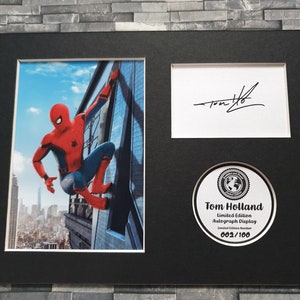 Tom Holland Signed Autograph Display Spider-man The Avengers Limited Edition 8x6 Inches Fully Mounted and Ready To Be Framed image 1