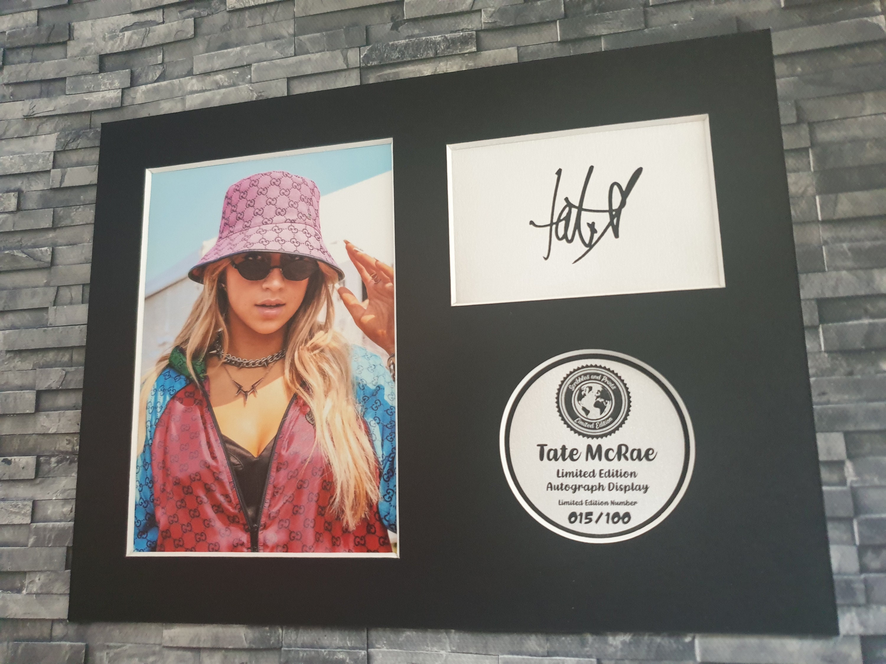 Tate Mcrae Limited Edition Signed Autograph Display - Mounted, 8x6