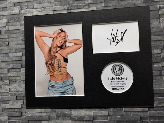 Tate Mcrae Limited Edition Signed Autograph Display - Mounted, 8x6