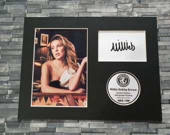 Millie Bobby Brown Limited Edition Signed Autograph Display - Mounted, 8x6