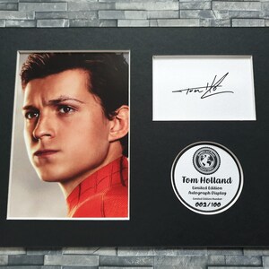 Tom Holland Signed Autograph Display Spider-man The Avengers Limited Edition 8x6 Inches Fully Mounted and Ready To Be Framed image 4