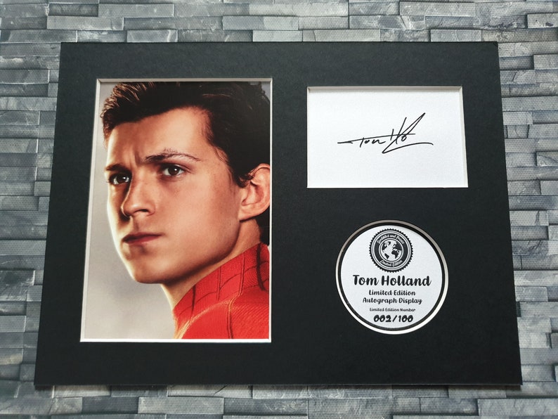 Tom Holland Signed Autograph Display Spider-man The Avengers Limited Edition 8x6 Inches Fully Mounted and Ready To Be Framed image 4