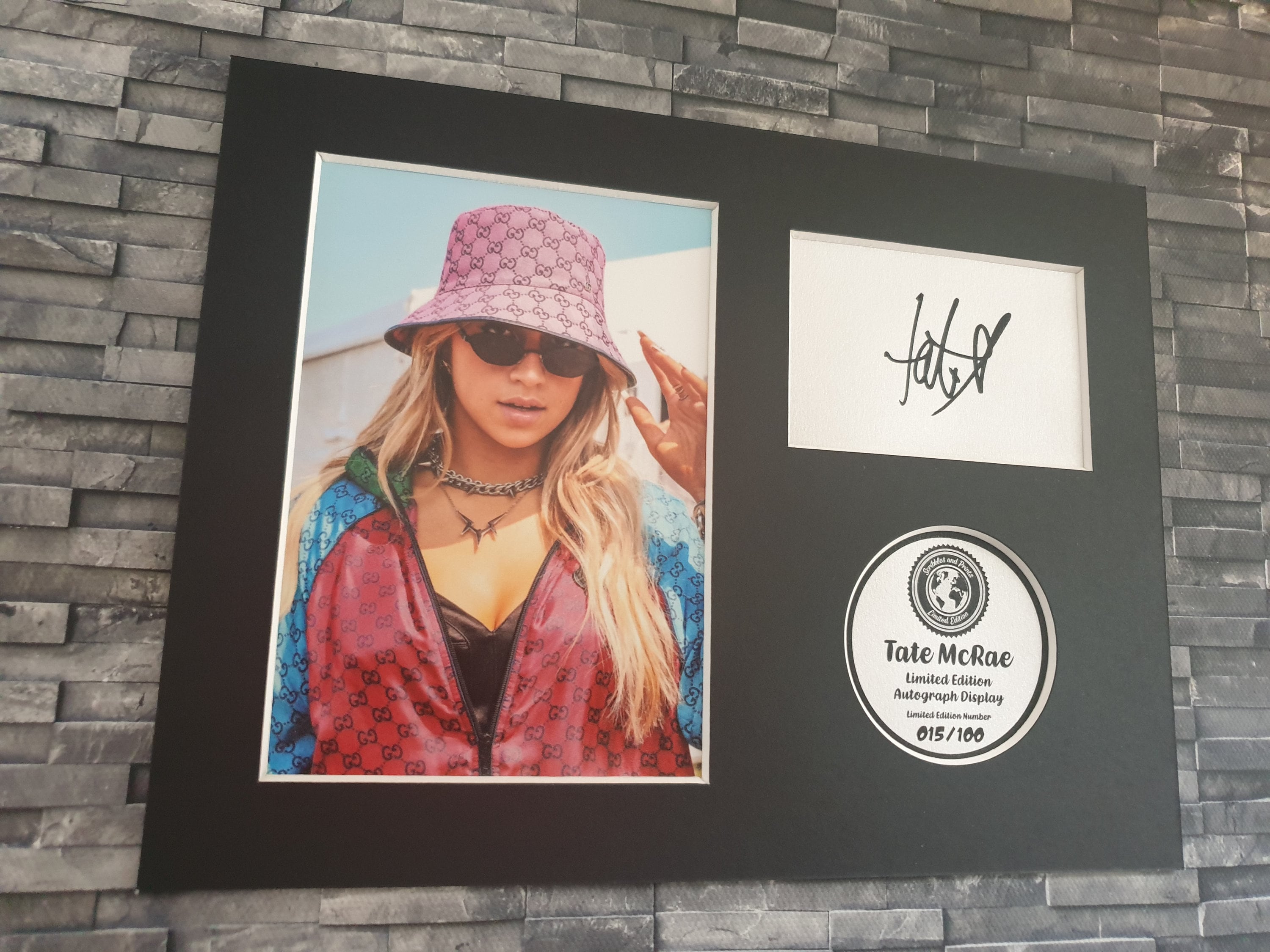 Tate Mcrae Limited Edition Signed Autograph Display - Mounted, 8x6