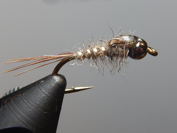 For Fly Fishing Size 10//12 Hares Ear Nymph Trout flies 4 varieties 24 Pack