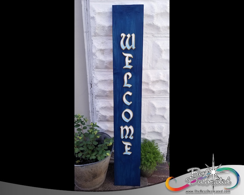 featuring the magic castle with stars Welcome leaning wood Porch Sign with enchanted royal lettering
