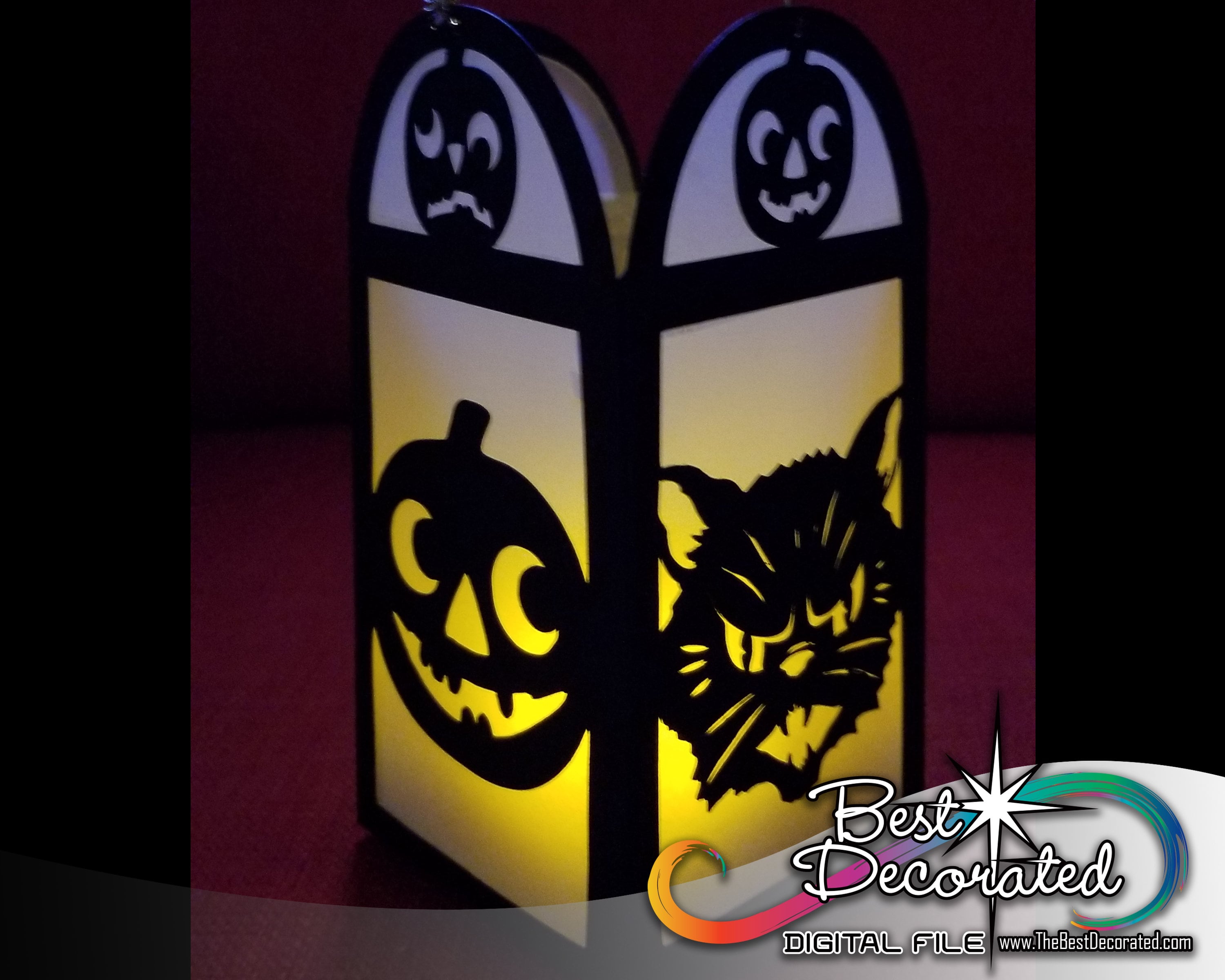 Vintage Halloween Paper Lantern DIGITAL FILE DIY Vintage Etsy