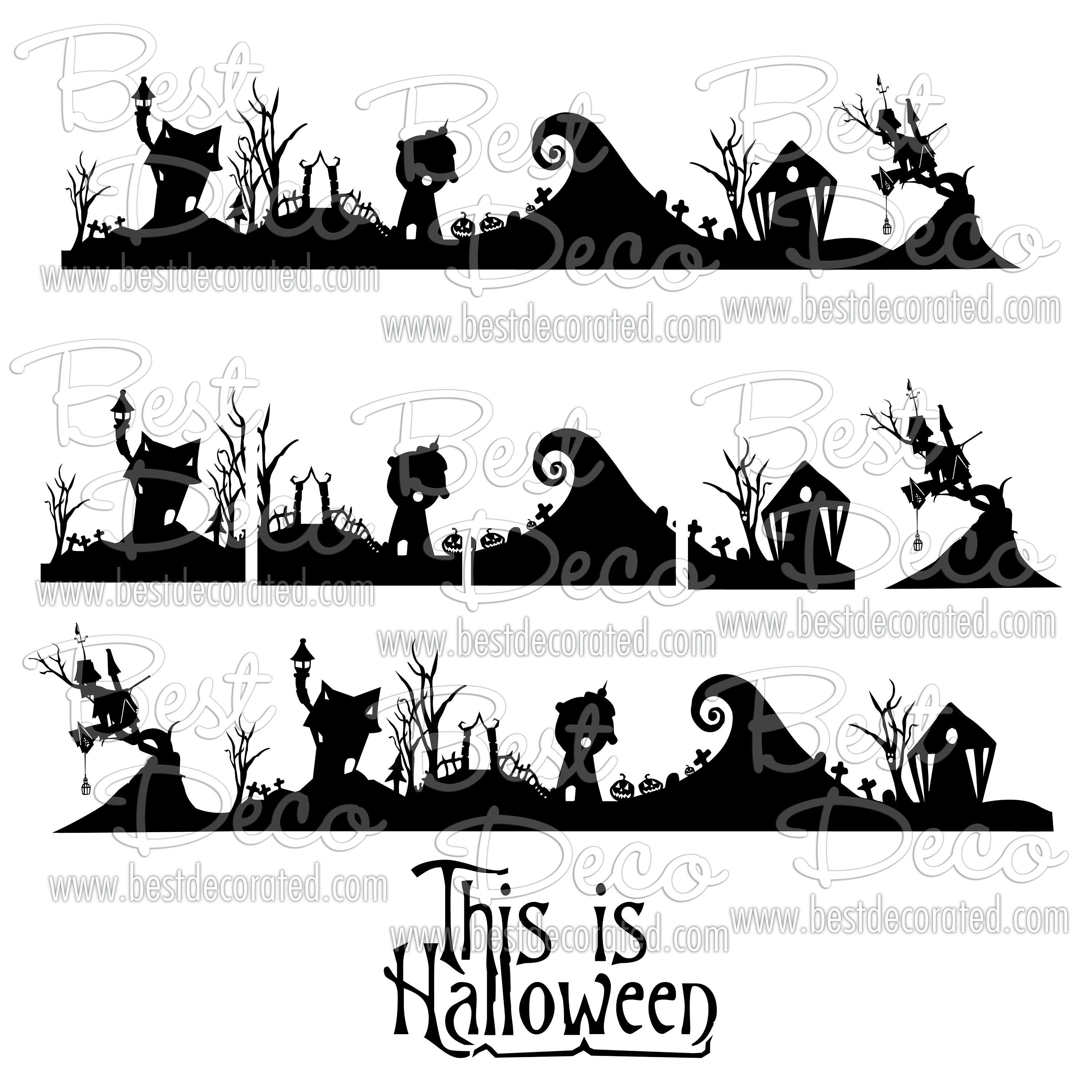 Nightmare Before Christmas Town Silhouette
