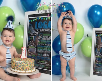 First Birthday Chalkboard Poster: Milestone Keepsake (Digital File and Print)