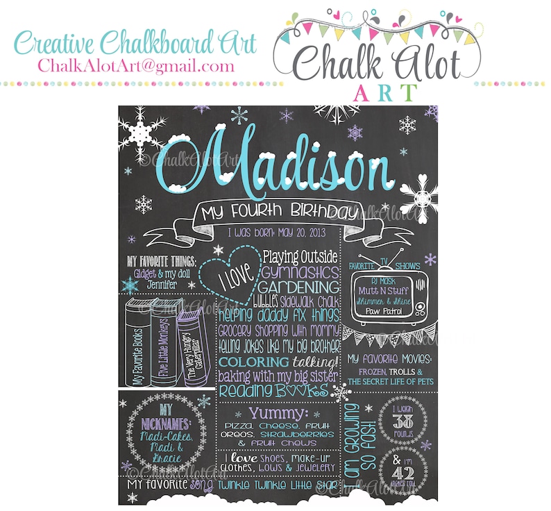 Milestone Chalkboard Winter Onederland Birthday Chalkboard Snowflake 1st Birthday Chalkboard Wonderland Any Age Birthday Chalkboard