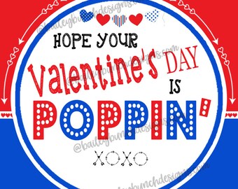 Valentine Pop It Gift Tags, Valentine's Day tags, Pop It Gift Labels, Boy Valentine Gifts, Pop Its, Pop It Tags, Red Blue - INSTANT DOWNLOAD