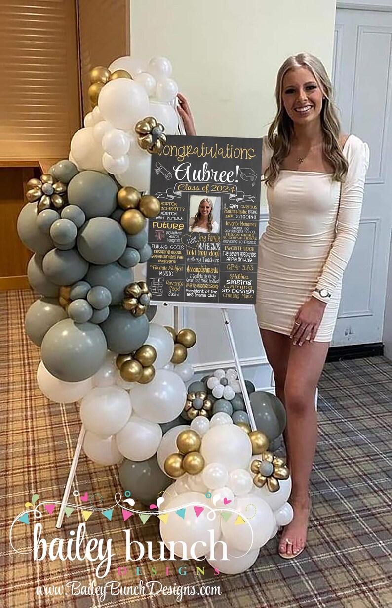 Customizable Canva Template DIY Project Graduation Chalkboard Template Editable Design Digital Download Board Photo Prop Senior Picture Memory Display Sign Class Milestone Celebration Decoration Instant Access Printable File Achievement