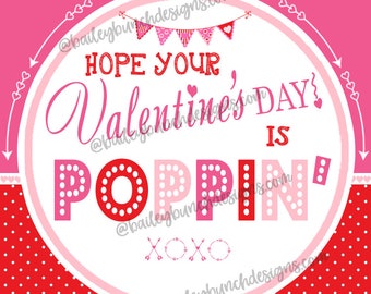 Valentine Pop It Fidget Gift Tags, Valentine's Day Gifts, Pop It Gift Labels, Teacher Gifts Pop Its Pop It Tags, PINK RED - Instant Download