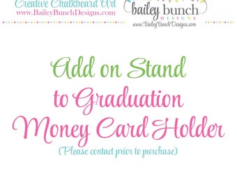 Wooden Stand for Graduation Money Card Holder -  Add On